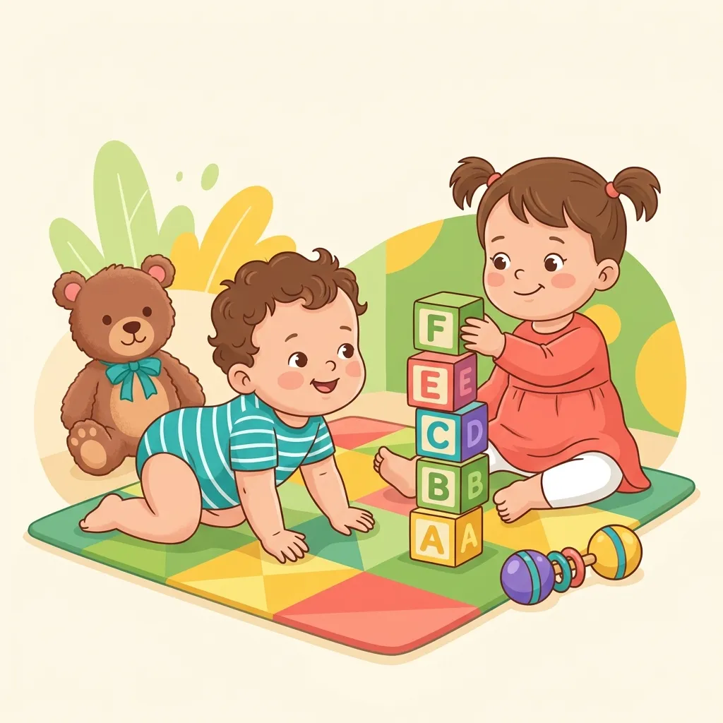Illustration of children in the Infants & Toddlers program